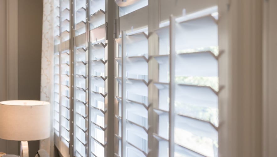 Shutter louvers up close